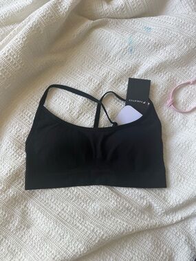 Fabletics Black Strappy Seamless Sports Bra
